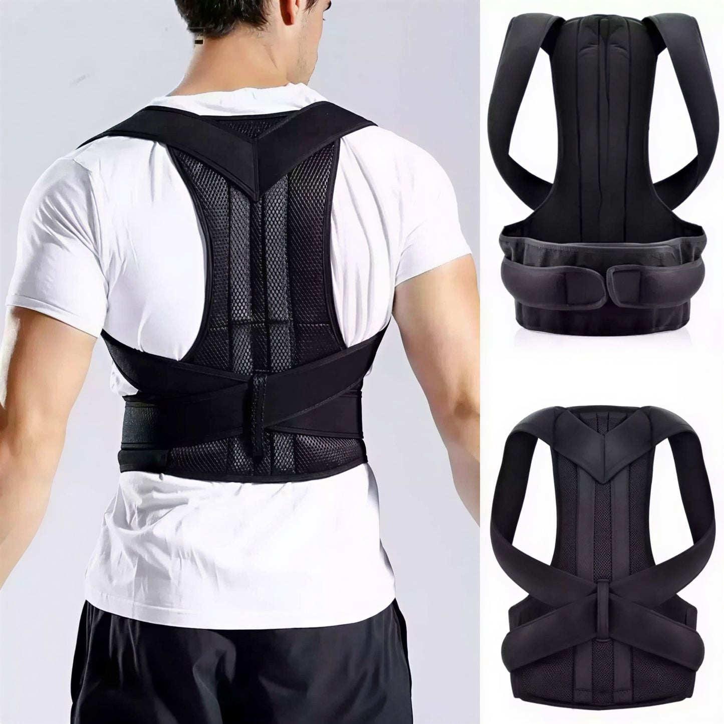 100% Orignal Adjustable Posture Corrector Belt For Male & Female with Iron Rods
