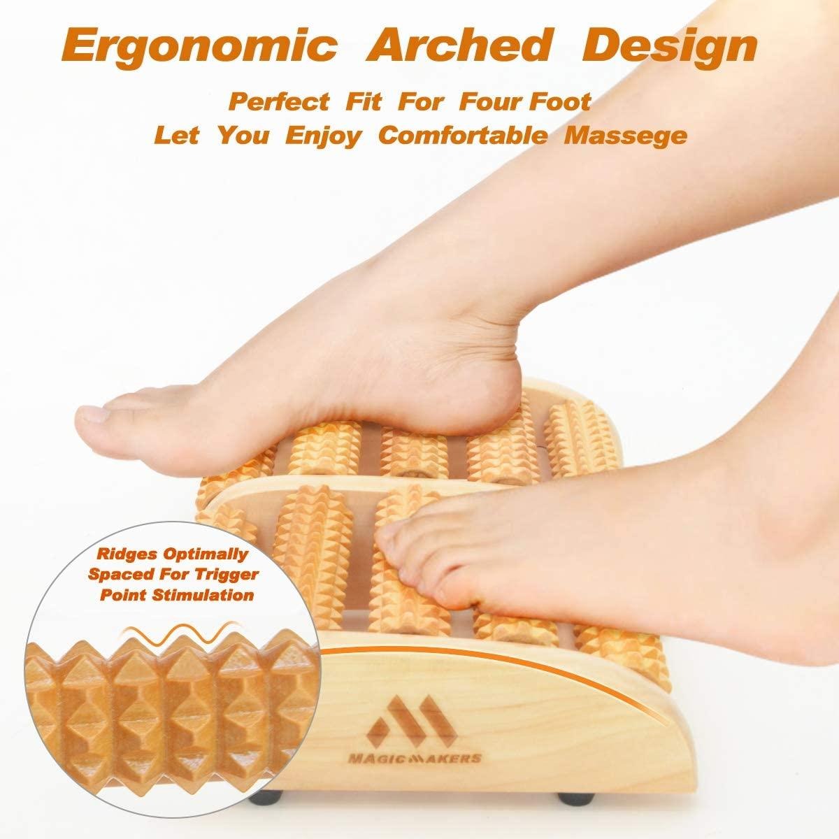 Wooden Foot Massager Roller – Plantar Fasciitis Relief